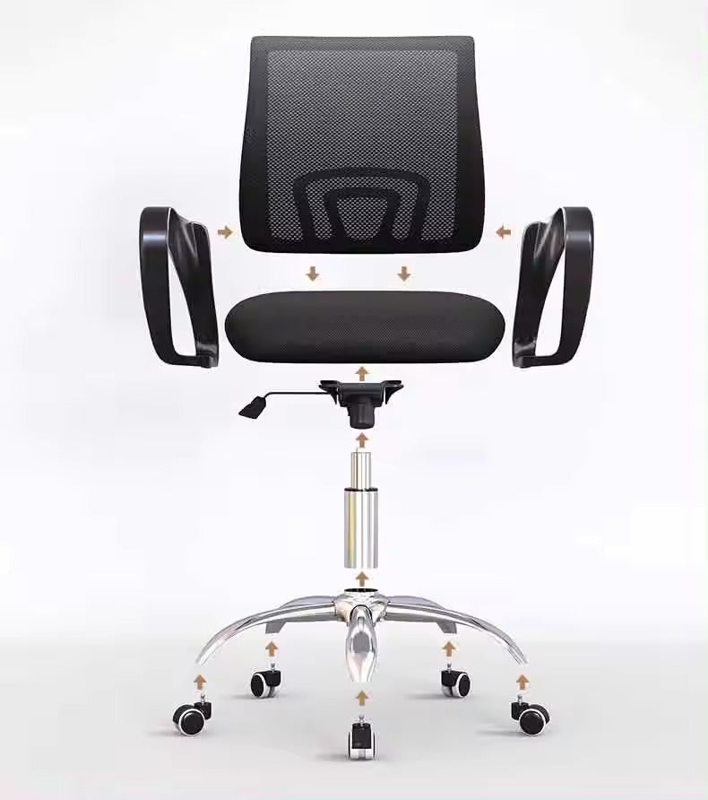 Silla Secretarial Base Cromada